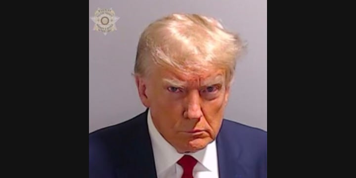 Image: Former President Donald Trump was booked at the Fulton County jail in Atlanta on Aug. 24, 2023.
