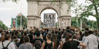Protests Against Police Brutality Over Death Of George Floyd Continue In NYC