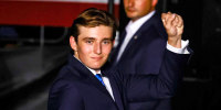 Barron Trump during a campaign event at Trump National Doral Golf Club in Miami
