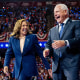 Kamala Harris And Running Mate Tim Walz Make First Appearance Together In Philadelphia happy smile politics political politicians