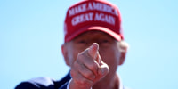 Donald Trump pointing