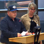 The father of Aiden Clark speaks at a Springfield, Ohio, city commission meeting on Tuesday.