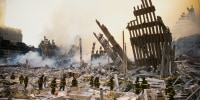 The Rubble of the World Trade Center on September 12, 2001.
