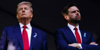 Donald Trump and JD Vance attend the ceremony