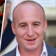 A composite of Donald Trump and Max Rose.